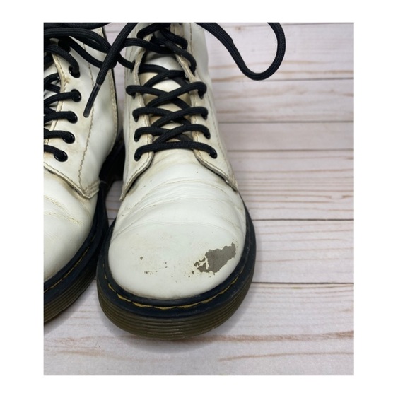 Dr. Martens White Classic Combat Boots Big Kids Sz 3 - Picture 7 of 12